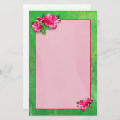 Papeterie Hibiscus rose (Devant / Derrière)