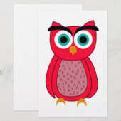 Papeterie hibou (Devant / Derrière)