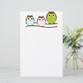 Papeterie Hibou chic chic mignon de destin de mod (Debout devant)