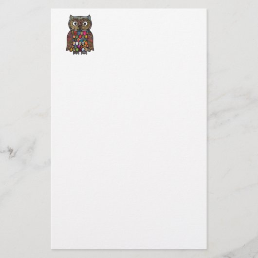 Papeterie Hibou de patchwork (Devant)