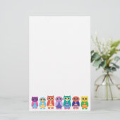 Papeterie Hiboux colorés (Debout devant)