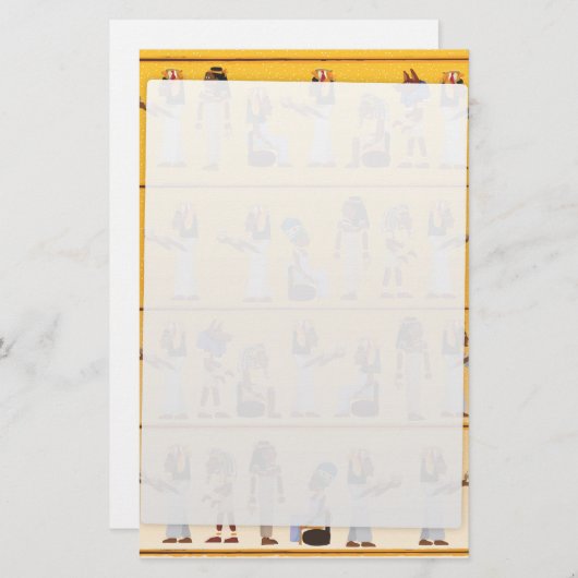Papeterie Hiéroglyphes égyptiens (Devant / Derrière)
