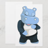 PAPETERIE HIPPO BLEU CUT (Devant / Derrière)