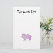 Papeterie Hippopotame pourpre mignon (Debout devant)