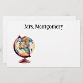 Papeterie Histoire ou géographie Appréciation de l'enseignan (Devant / Derrière)