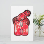 Papeterie Ho Ho Ho ! Père Noël Casquette Joyeux Noël étoile. (Debout devant)