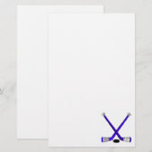 Papeterie Hockey bleu (Devant / Derrière)