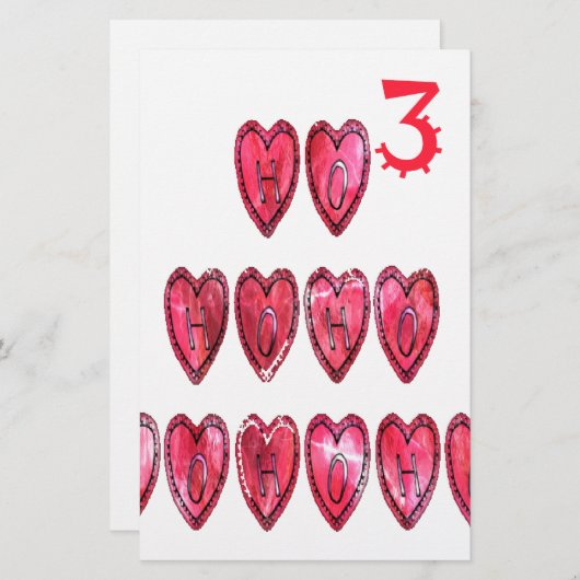 Papeterie Hoho ! Père Noël coeur cool texte Noël amour desi (Devant / Derrière)