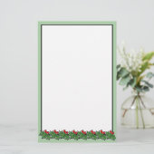 Papeterie Holly Feuilles | baies rouges | cadeau de vacances (Debout devant)