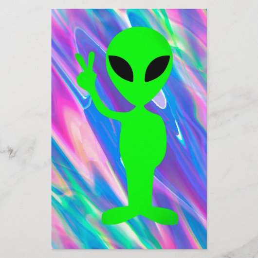 Papeterie Hologramme alien (Devant)