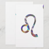Papeterie hologramme Leo (Devant / Derrière)