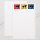 Papeterie Horse et cavalier anglais (Devant / Derrière)