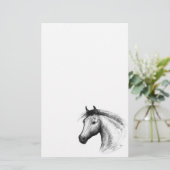 Papeterie Horse : White (Debout devant)
