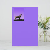 Papeterie Howling Wolf at Sunset - Art faunique original (Debout devant)