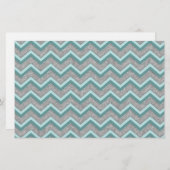 Papeterie Huile d'argent et ZigZag Turquoise (Devant / Derrière)