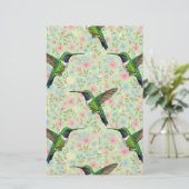 Papeterie Hummingbirds on a floral background (Debout devant)