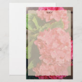 Papeterie Hydrangée rose (Devant / Derrière)
