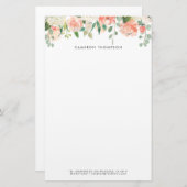 Papeterie Hydrangées et pivoines orange et blanc (Devant / Derrière)