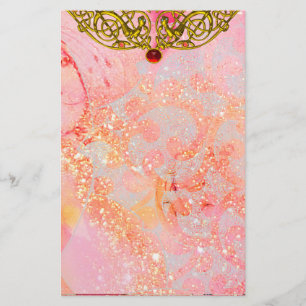 Papeterie HYPER VALENTINE /GOLD CELTIC HEART Ruby Pink