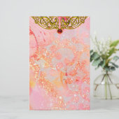 Papeterie HYPER VALENTINE /GOLD CELTIC HEART Ruby Pink (Debout devant)