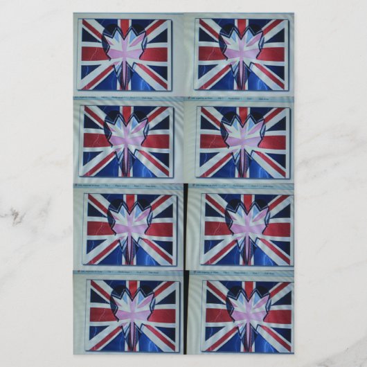 Papeterie I Love England Art Print (Devant)