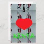 Papeterie I Love Kenya Art Print (Devant / Derrière)