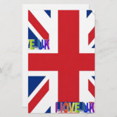 Papeterie I Love UK Art Print (Devant / Derrière)