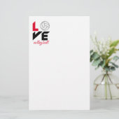 Papeterie I Love volleyball (Debout devant)