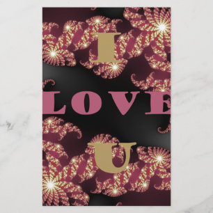Papeterie I Love You Cosmic Constellation Motif Art Design