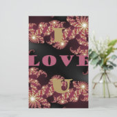 Papeterie I Love You Cosmic Constellation Motif Art Design (Debout devant)