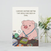Papeterie I Survived Another Meeting (Debout devant)