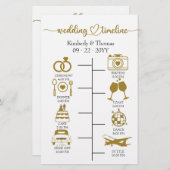 Papeterie Icône mariage Icon Chic Script Mariage Station (Devant / Derrière)