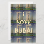 Papeterie Iconic Dubai : "I Love Dubai" Vector Graphisme (Devant / Derrière)
