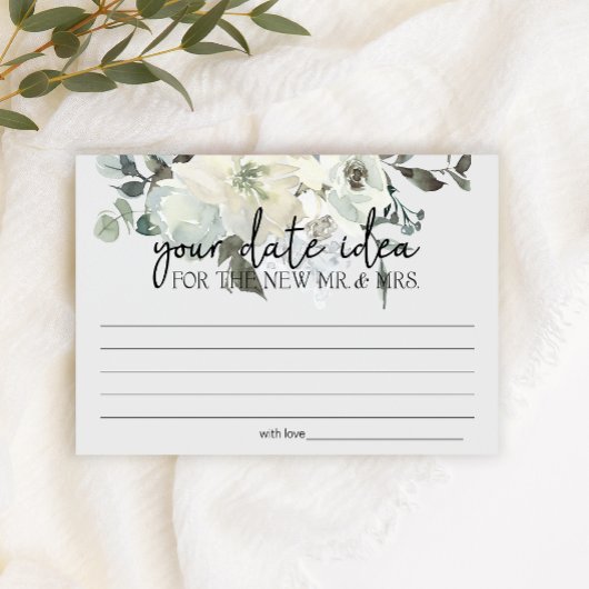 Papeterie Idée de jeu de douche pour soirée de date florale