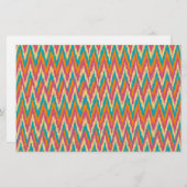 Papeterie iKat Zigzag Design Couleurs d'épices (Devant / Derrière)