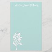 Papeterie Illustration botanique minimale de la fleur Plante (Devant)