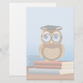 Papeterie Illustration de hibou (Devant / Derrière)