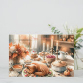 Papeterie Illustration de l'action de grâce aquarelle (Debout devant)