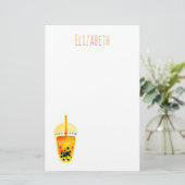 Papeterie Illustration de l'art du thé Boba Bubble (Debout devant)