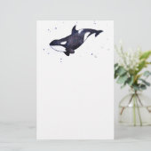 Papeterie Illustration d'épaulard d'orque (Debout devant)