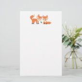 Papeterie Illustration graphique des renards orange mignons (Debout devant)