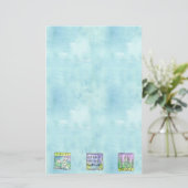 Papeterie Illustration Jardin d'Herbe de Persil Aquarelle bl (Debout devant)