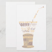 Papeterie Illustration moderne du café (Devant / Derrière)