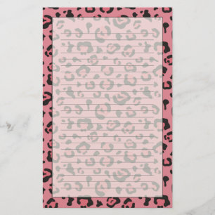 Papeterie Illustration of Leopard Pink Animal