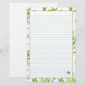 Papeterie Illustration plante Aquarelle Légumes Lins (Devant / Derrière)