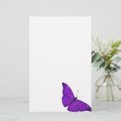 Papeterie Illustration pourpre foncée de papillon de 1800s (Debout devant)