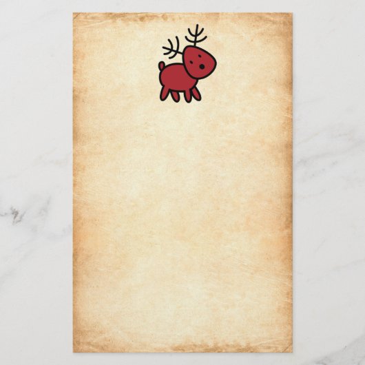 Papeterie Illustration Red Christmas Reindeer (Devant)