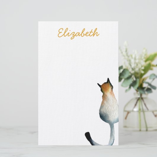 Papeterie Illustration Tabby noir et brun (Debout devant)