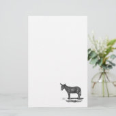 Papeterie Illustration vintage d'âne - ânes 1800's (Debout devant)