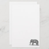 Papeterie Illustration vintage d'éléphant de 1800s - (Devant / Derrière)